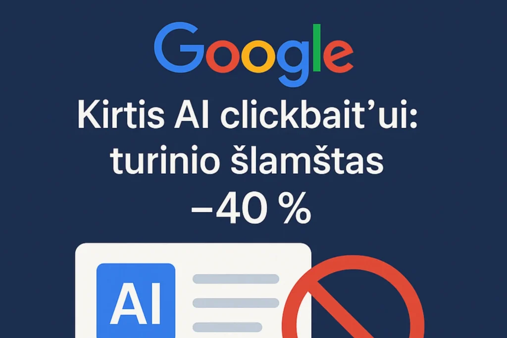 Google tikrina turinį